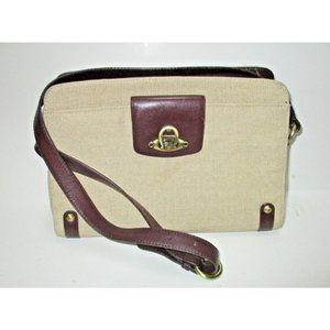 *Vintage Etienne Aigner 2-Way Pebbled Leather Crossbody Satchel Purse